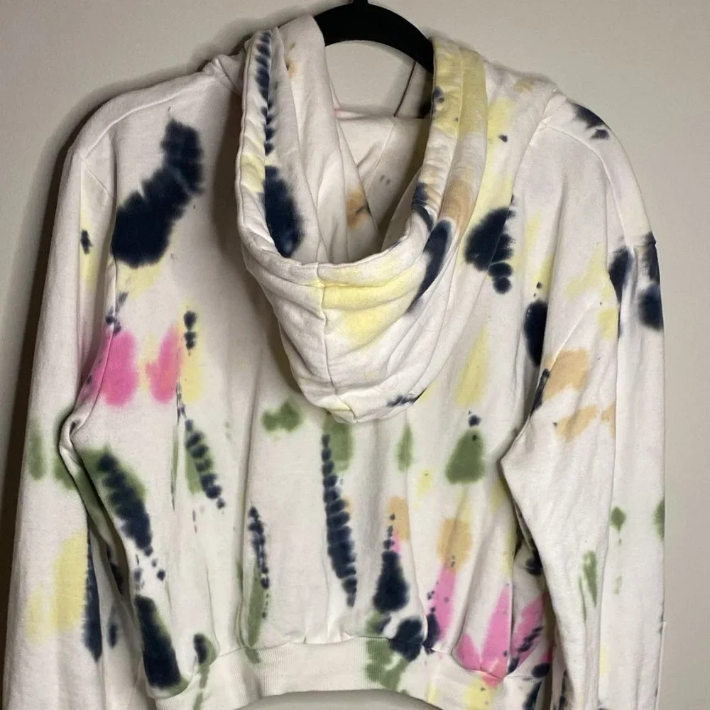 AFRM Splash Print Fleece Cropped Hoodie - Picture 2 of 5